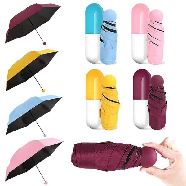 Fashionable Cute Capsule Umbrella – Multicolor, ক্যাপসুল ছাতার প্রোডাক্ট ডিটেইলস